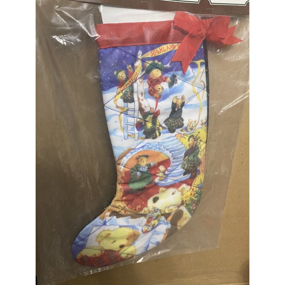 1993 VanderBear Christmas Stocking The Highland Fling 12” Stocking